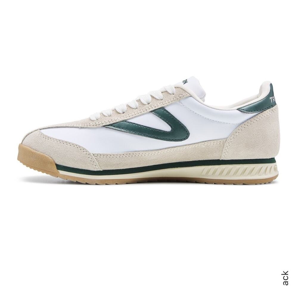 Cream Green Tretorn Suede Rawlins Retro Sneaker Clean Girl Tennis Shoe Size 6M - Picture 3 of 15